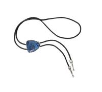 Haodream Fashionable Triangular Stone Bolotie Western Costume | Shirt Vest Accessory Braided Leather Rope Adjustable Necktie Jewelry Pendant Necklace for Men and Women