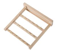 Haodream Keychain Storage Shelf Multipurpose Wood Rings Holder Keychain Rack for Home and Retail Environment Practical Rings Display Stand