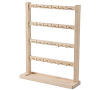 Haodream Keychain Storage Shelf Multipurpose Wood Rings Holder Keychain Rack for Home and Retail Environment Practical Rings Display Stand