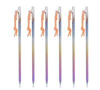 Haodream Long Camping Tent Stake Alloy Canopy Stakes Spikes Heavy Duty Peg Wind-proof Lengthened Ground Peg Camping Ground Anchors