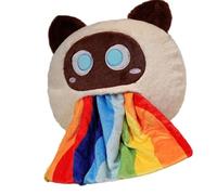 Haodream Lovely Cats Shape Pillow and Blanket Set for Kids Room Decoration Rest Corals Fleece Blanket Pillow