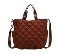 Haodream Modern Quilted Shopping Bag with Adjustable Shape | Large Interior Adjustable Strap Casual Shoulder Bag Suitable for Various Occasion for Shopping and Beach Outdoor