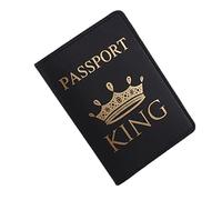 Haodream Passport Holder Cover Wallet Blocking PU Card, Black | for Case Travel Document Organizer Storage with Card Slot a