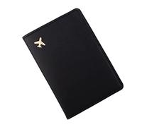 Haodream Passport Holder Cover Wallet Blocking PU Leather, Black | Waterproof Travel Document Organizer Storage with Card Slot a for Women Men CDC Vaccination Credit Card