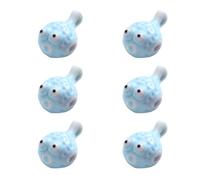 Haodream Pufferfish Shaped Ceramic Chopstick Holders Table, Light Blue