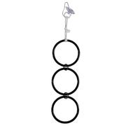 Haodream Reptiles Climbing Rings for Vertical, Black THREE CIRCLES | Adjustable Reptiles Exercise Chain Encourages Natural Movement and Reduces Stress for Terrarium Setup