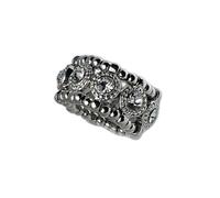Haodream Rhinestone Stretch Elastic for Women Girls Dainty Rings Minimalist Telescopic Elastic Beaded Telescopic