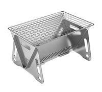 Haodream Stainless Steel Wood Potable Burning for Picnic BBQ Camp Hiking with Grill Grids Pipe for Tent Camping Humidifier/fan