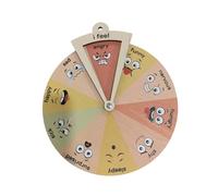 Haodream Unique Wooden Emotion Regulation Wheel for Engaging and Educational Psychological Literacy Development in Classrooms