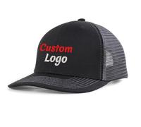 haoduanduan Custom Richardson 112 Mesh Trucker Hat Baseball Cap Custom Embroidered Personalized Logo Text Dad Hats for Men Women Black/Grey