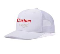 haoduanduan Custom Richardson 112 Mesh Trucker Hat Baseball Cap Custom Embroidered Personalized Logo Text Dad Hats for Men Women White
