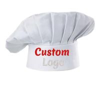 haoduanduan Personalized Custom Chef Hat Embroidery Logo & Name Adjustable Elastic Baker Kitchen Cooking Chef Cap for Men Women White