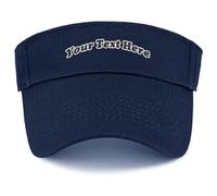 haoduanduan Personalized Custom Embroidered Visor Hat Unisex Adjustable Sun Protection Sports Visor Cap for Sports Travel Shopping Visor Navy