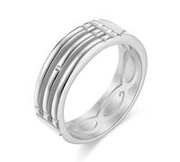 HAODUOO Stainless Steel Trendy Unisex Rings Gold/Silver Plated Atlantis Rings For Women/Men Engagement/Wedding Ring Jewelry