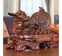 HAODUOO Weiping - Feng Shui Statue,Feng Shui Money Frog Wealth Frog or Money Toad Treasure Basin Statue Decor Lucky Frog Toad Coin Money Lucky Frog Home Decoration Gift Blessing Gift