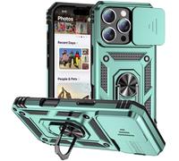 HAOFUGUI Case for Motorola Edge 5G 2025 Case, TPU+PC Phone Case, with 360° Metal Stand/Slide Camera Cover, Military Shockproof Drop Protection Cases-Green