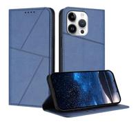 HAOFUGUI Case for Realme 9i 4G, Exquisite Geometric Stitching PU Leather Wallet Flip Cover with Card Slots & Kickstand, 360° Shockproof Magnetic Phone Case-Royal blue