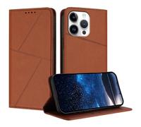 HAOFUGUI Case for TCL 305/306 / 30E / AL02 / 30 SE, Exquisite Geometric Stitching PU Leather Wallet Flip Cover with Card Slots & Kickstand, 360° Shockproof Magnetic Phone Case-Coffee