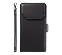HAOFUGUI for Samsung Galaxy S23 Ultra Phone Case Wallet, Flip Magnetic Leather Cover with Kickstand/Card Slots/Wrist Strap, Premium PU Leather Flip Wallet Case-Black