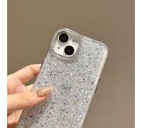 HAOFUGUI Glitter Bling Case for OPPO K11X 5G / Oneplus NORD N30, Sparkly Shockproof TPU Soft Cover with Diamond Camera Frame, Women Girls Slim Phone Protective Shell-Silver
