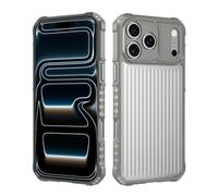 HAOFUGUI Rugged Case for OPPO A57 2022 4G / A77 4G 2022, Semi-Transparent Hard PC Back with Soft TPU Bumper, Shockproof Anti-Fingerprint Non-Slip Grip Raised Screen & Camera Protection-Gray