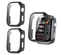 Haofun 2 Pieces Cover for Huawei Watch D2 with 9H HD Ultra Tempered Glass Screen Protector, PC Protective Case, Full Protection - Black