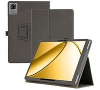 Haofun Case Compatible with Blackview Tab 60 WiFi/Tab 60 Pro, Ultra Thin PU, Slim and Lightweight Flip Case, Foldable, Back Cover Flip Stand, Slim Protective Case with Hand Strap, Black