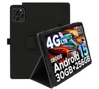 Haofun Case Compatible with DOOGEE Tab G6 11 Inch, Slim and Lightweight Flip Case Foldable, Protective Case with Hand Strap, Back Cover Flip Stand, Black