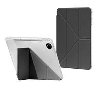 Haofun Case Compatible with Honor Magic Pad 2, Multi-Angle Case with Pen Holder, Transparent Acrylic Back, Slim Protective Case with Auto Sleep/Wake, Black