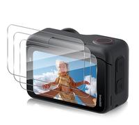 Haofun Screen Protector Film for Insta360 Go Ultra for Tempered Glass, 9H Hardened, Ultra Clear, Easy Installation, Screen Protector x 3 + Lens Protector x 3 (Transparent)