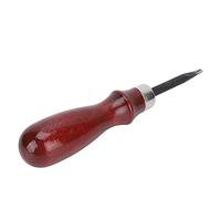 Haofy 0.8mm/0.03in Leather Beveler Edge, Light & Portable Steel Handle Skiver with Curved Handle Design, Leather Trimming Tool Suitable for Handbags, Wallets, Belts, Bags and