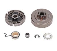 Haofy 023 025 MS170 MS180 Chainsaw Clutch Set 3/8 LP Pitch Sprocket Replacement Part with Sprocket Bearing and E Clamp/Holder for Professional Loggers