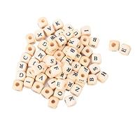 Haofy 100pcs DIY Color Wood Alphabets Beads, Jewelry Making Supplies for Crafting with Wide Pre-Drilled Holes, Creative and Fashionable, Versatile Use, Beautiful Appearance,
