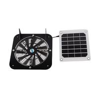 Haofy 100W Solar Powered Exhaust Fan with 13.5 Inch Brushless DC Motor for Greenhouse Chicken Coop - Roof Mount Solar Vent for RV Shed Zero Electricity Cost