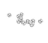 Haofy 10PCs 20 -Side Plastic Cubes' Set, Wear Proof Langable Polyedric Cubes with Clear Numbers, Light and Portable for Christmas, Educational Games [] (White)