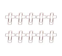 Haofy 10Pcs Metal Pen Clips Stainless Steel Paperclip Pen Holders with Gold Plated Design for Notebooks Diaries Office Files Photos