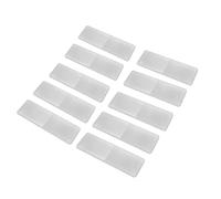 Haofy 10pcs Rectangle Reflectors High Visibility Self Adhesive Reflective Safety for Trailers Trucks RVs Bright Red Color Ensures Nighttime Road Safety 1.9x5.8 Inches Durable Weather (White)