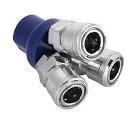 Haofy 12mm Air Hose Pneumatic 3 Way Female Socket Connector Durable -Proof for Pneumatic Devices Steel Body Quick Fittings for Air Hose