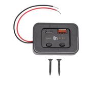 Haofy 12V 24V USB Outlet Panel with QC3.0 Type C Fast Charging Dual Port Car Socket 30W with Independent Power Switch for RV Boat Truck Motorcycle Dashboards