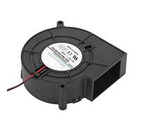 Haofy 12V Radial Fan DC Brushless Blower, Dual Ball Bearing Cooling Air Blower Fan Turbo Centrifugal BBQ Blower with 2 Pin, 97 * 97 * 32mm
