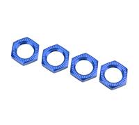 Haofy 17mm Aluminum Wheel Hex Nut Set Lightweight Alloy Hub Nut for 1/8 RC Cars with 17mm OD 10mm ID Fit Most Models 4PCS Blue 0.3oz Per Piece Easy Install for Enthusiasts on Any Terrain (Blue)
