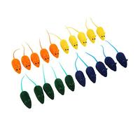 Haofy 20 Pcs Squeaky Mouse Cat Toys Interactive Play Fun Stress Relief Soft for Indoor Cats Exercise and Mental Stimulation Multiple Bright Colors Keeps Pets Entertained Daily