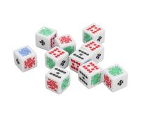 Haofy 20 Pieces 6 Sided Poker Dice Acrylic Game Dice Set for Fun Party Games, Durable and Lightweight Poker, Perfect for Kids and Adults