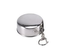 Haofy 240ML/140ML/75ML3 Size Optional All Stainless Steel Telescopic Cup Folding Cup, Key Wine Glass Folding Cup (S)