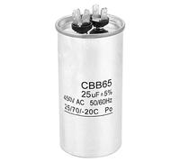Haofy 25UF 450V Run Capacitor, CBB65 Round Case
