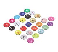 Haofy 26PCS Beehive Numbered Tag for Beekeeping, Durable Round Tags, Easy Identification, Farm Management Accessory, 3.5cm Size for Beekeeping and Livestock (26 Color Letter Cards)