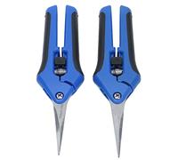 Haofy 2Pcs Pruning Shears Hand Pruners with Straight Curve Stainless Steel Blades for Garden Indoor Plants Bonsai Flowers Ergonomic Spring Loaded Easy Grip for Home Gardeners