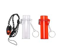 Haofy 2PCS Water Proof Pocket Case, Lanyard White Red | Rubber Sealed Lid Protects Items Rings From Downpour, Compact Lanyard Attaches to Belt Loop for Trail Runs, Beach Visits