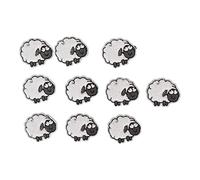 Haofy 30 Sheep Shape Embroidered Appliques Iron On Sew On Patches 4.5x4cm for Jackets Bags Hats Customizable Design with Easy Application and Versatile Craft Use