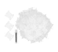 Haofy 300 Pcs Floss Bobbin Card Simple and Efficient Winding Tool with Durable Material, Transparent Plastic for Easy Sorting and Storage, Wide Application Range of Cross Stitch